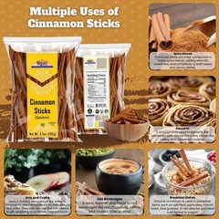 Rani Cinnamon Sticks 3.5oz (100g) ~ 18-22 Sticks 3 Inches in Length Cassia Round