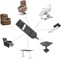 Recliner Remote Hand Control 2 Button 5 Pin for Electric Power Lift Sofa Chair