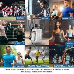 Hydrogen Water Bottle,50OZ/1.5L Large Capacity Portable Hydrogen Water Bottle