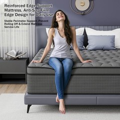 8″ 12″ 14″ Mattress Gel Memory Foam Pocket Spring Twin Full Queen King In A Box