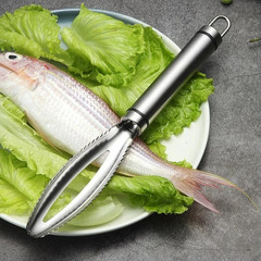 1pc Stainless Steel Fish Scale Scraper: Fast Cleaning Peeler with Tweezers – NEW