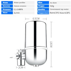 Faucet Water Filter For Kitchen Sink Or Bathroom Mount Filtration Tap Purifier