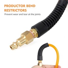 Air Compressor Hose 1/4 Inch x 25 Feet Flexeel Reinforced Polyurethane (PU) A…