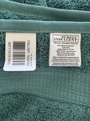 Purely Indulgent 100% Hygrocotton Bath Towel 30″/58″ in Oil Blue Green NEW
