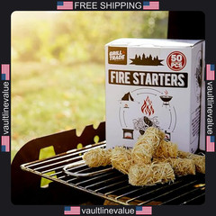 Trade Fire Starters 50 pcs Pine Wood Shavings Food-Grade Wax Indoor Outdoor