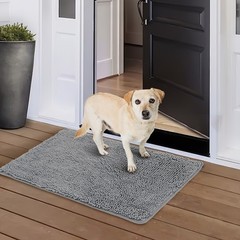 2pcs Absorbent Pet Dog Door Mat For Bedroom Bathroom Muddy Paw Non-Slip Washable