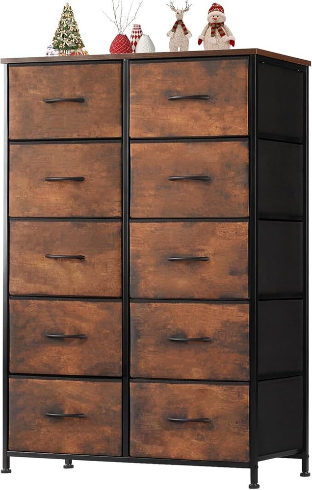 10 Drawers Tall Dresser for Bedroom Drawer Dresser with Organizer Storage Drawer