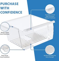 Upper Crisper Pan for Whirlpool WRS335FDDM01 ED5JHEXTS00 ED5FVGXWS01 ED5FVGXWS07