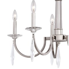 Hoyne 5-Light Chandelier in Contemporary and Candle Style 24.25 Inches Tall and