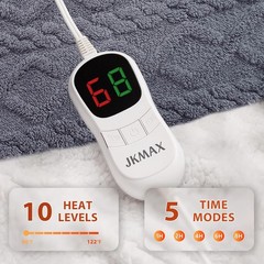 Heated Electric Blanket Queen Size-84″x90″ Heating Blanket with 10 Heating Le…