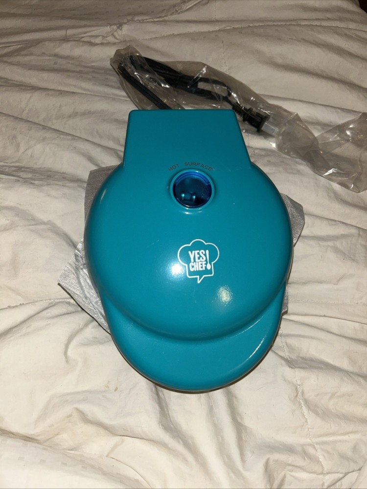 Yes Chef Deluxe Waffle Bowl Maker Dark Teal Kitchen Appliance. New No Box