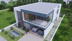 39×56 Feet House Plans 3d 12×17 Meter 6 Beds 8 Baths PDF File and (A4 Hard Copy)