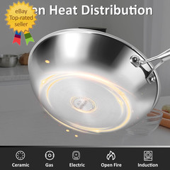 Titanium Non-Stick Frying Pan with Lid, 8, 10, and 12 Inch Hammered Nonstick