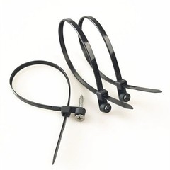 100Pc Nylon Cable Ties with Screw Hole Car Accessory Fixed Head Cable Ties