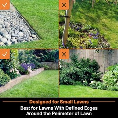 LawnMaster OcuMow™ VBRM601YCM Perimeter Wire Free Robot Lawn Mower Cuts Small