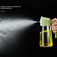 450ML Glass Oil Sprayer Bottle 2 in 1 Cooking Dispenser for Olive Oil