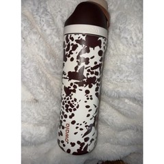 Owala “Cowgirl Core” 24 Oz FreeSip Bottle Special Edition Animal Print Cow Brown