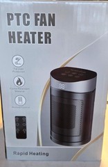 PTC Fan Heater with Remote Control 1500W Adjustable Modes Silver Compact Design