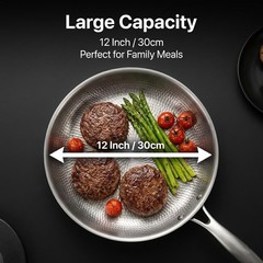 Titanium Frying Pan with Lid 11.8” – PFAS Free & Scratch Resistant Cookware