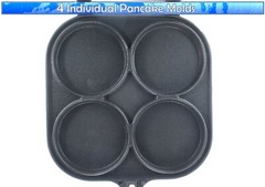 Perfect Double Sided Pancake Maker Pan 4 Round Molds Eggs Crepe Pancake Flip Pan
