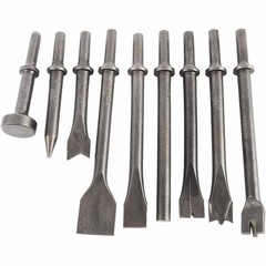 A Set Air Hammer Chisels Set, Carbon Steel Air Chisel Bits, Pneumatic Air Hammer