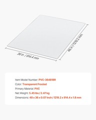 Uimoso Chair Mat 36 x 48-inch Transparent Office Hard Floors Carpet Protector