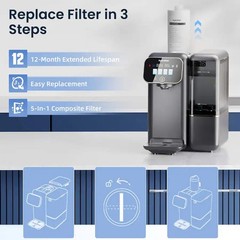 Hydrofast C100 Countertop Reverse Osmosis Water Filter System,6 Stage Filtration