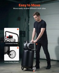VEVOR 14-Gallon Air Compressor 2HP 4.3 SCFM at 90PSI Max 125PSI Oil-Free Tank