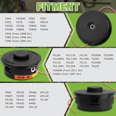 5-Pack 25-2 Trimmer Head For Stihl FS55 55R 56RC 85 90 90R 110 110RX 120 130 131