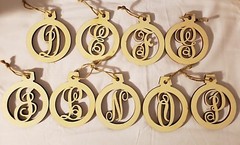 Laser-Cut Wood Single Letter Monogram Ornament – CHOOSE ONE!