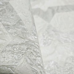 White cream tan silver trellis lines faux liquid art marble textured Wallpaper