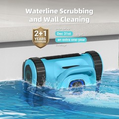 Robotic Pool Cleaner Cordless Pool Vacuum Robot Wall Climbing for Inground Pools
