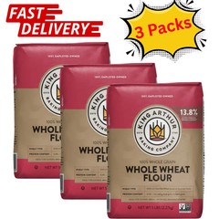 3 Packs – King Arthur Whole Wheat Flour 5 LB