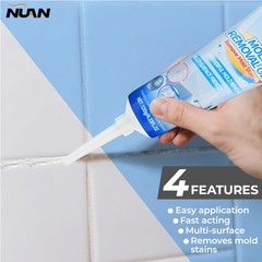 2PCS Mold Stain Remover Power Gel Cleaner for Front Loader Washing Machine Seal