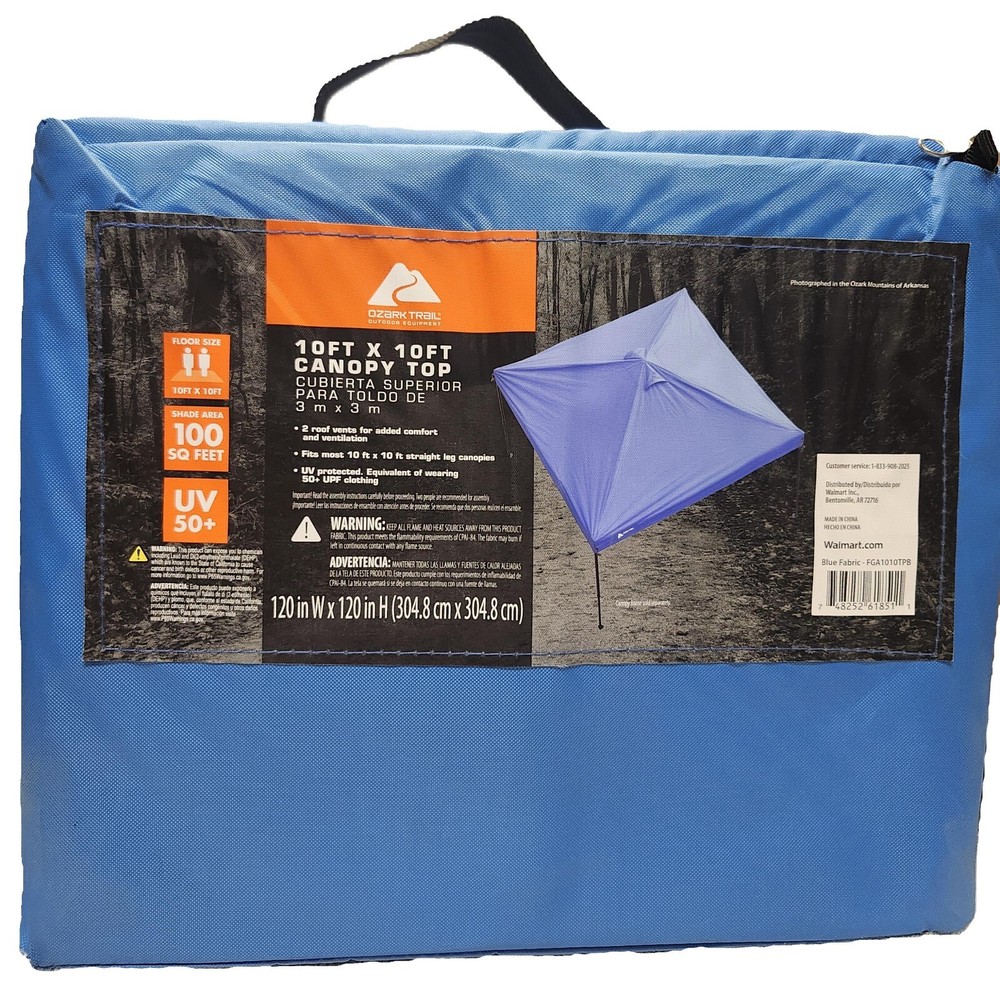 “NEW” 10×10 Top Replacement Cover for outdoor canopy, Blue Canopy Top