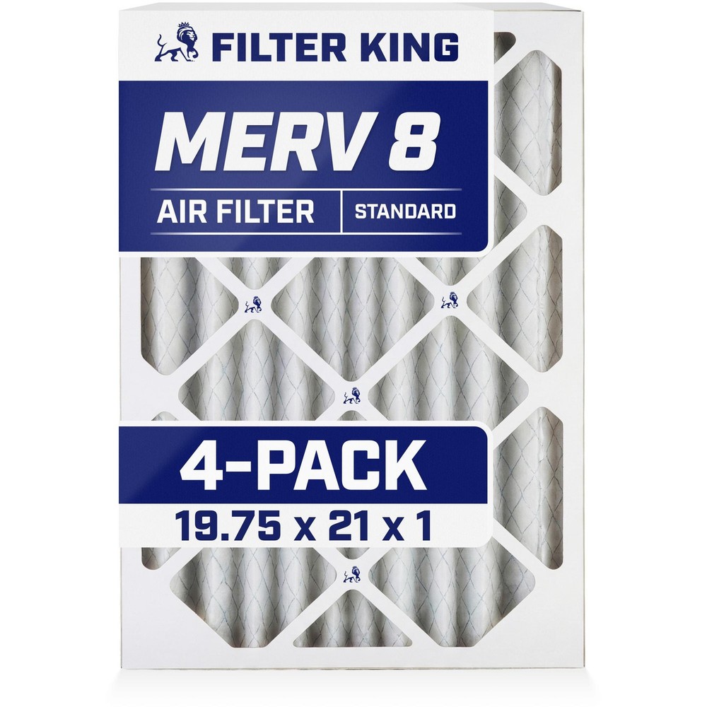 Filter King 19.75x21x1 Air Filter 4-PACK MERV 8 Actual Size 19.75 x 21 x .75″