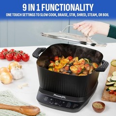 STIRMAX Deluxe 7.5Qt Digital Multi-Cooker w/ Auto Stir Paddle, 9-in-1