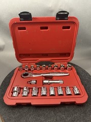 CRAFTSMAN 29308 20pc Metric SAE Ratchet Thru Socket SET. USED ONCE Or TWICE.