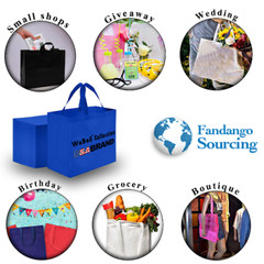 10 Purple Shopping Tote Bags Eco Friendly Reusable Recyclable Gift Promo Bag