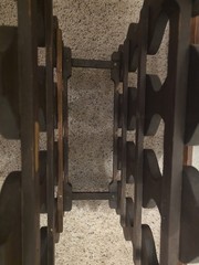 VTG MCM Sculptural Modernist Solid Wood Wine Rack Circa 1970s W/Makers Mark