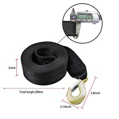 Boat Winch Strap, Heavy Duty Tow Straps with Hook and Loop End for Boat, Trai…