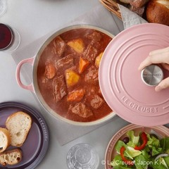 Le Creuset Signature Cocotte Ronde 18cm Chiffon Pink Enamel Iron Silver Knob New