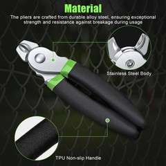 241-Piece Green & Black Flat-Head Hog Ring Pliers Tool Kit