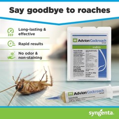 GENUINE Advion Roach Killer | 4 PACK | Cockroach Gel Bait Tubes + Plunger & Tips