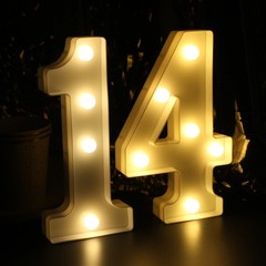 7.88 Inch Light Up Number 14 Sign, 14th Birthday Party Decoration, Anniversary