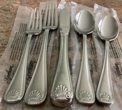 Gorham SHELL Stainless 5 Piece Place Setting (s) Unused 18/8 Flatware Vietnam