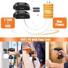 8.0AH 20V MAX Battery For WORX Extend Lithium 20 Volt WA3520 WA3525 WA3575 WG155