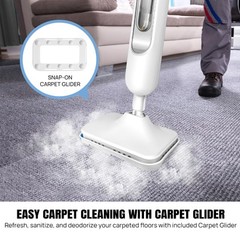 12-in-1 Hot Steam Mop Cleaner Upright & Handheld Hard Floor Carpet Steamer 5000W