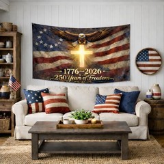 USA 250th Anniversary Flag 3×5 Ft 1776-2026 Outdoor Patriotic Banner Cross Poly