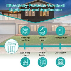 2 Stages Big Blue Whole House Water Filter System City/Family KDF Filtration